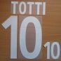TOTTI 10 ITALY HOME WORLD CUP 2002 NAME NUMBER SET NAMESET KIT PRINT NUMBERING