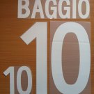 BAGGIO 10 ITALY HOME WORLD CUP 2002 NAME NUMBER SET NAMESET KIT PRINT NUMBERING