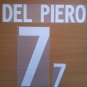 DEL PIERO 7 ITALY HOME WORLD CUP 2002 NAME NUMBER SET NAMESET KIT PRINT