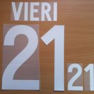VIERI 21 ITALY HOME WORLD CUP 2002 NAME NUMBER SET NAMESET KIT PRINT NUMBERING