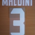 MALDINI 3 AC MILAN UCL 2006 2007 NAME NUMBER SET NAMESET KIT PRINT
