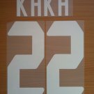 RICARDO KAKA' 22 AC MILAN UCL 2006 2007 NAME NUMBER SET NAMESET KIT PRINT