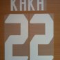 RICARDO KAKA' 22 AC MILAN UCL 2006 2007 NAME NUMBER SET NAMESET KIT PRINT