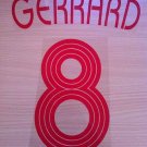 GERRARD 8 LIVERPOOL AWAY UCL 2006 2007 NAME NUMBER SET NAMESET KIT PRINT RETRO