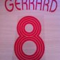 GERRARD 8 LIVERPOOL AWAY UCL 2006 2007 NAME NUMBER SET NAMESET KIT PRINT RETRO