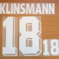 KLINSMANN 18 GERMANY AWAY WORLD CUP1994 NAME NUMBER SET NAMESET KIT PRINT