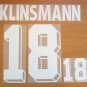 KLINSMANN 18 GERMANY AWAY WORLD CUP1994 NAME NUMBER SET NAMESET KIT PRINT