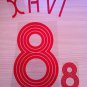 XAVI HERNANDEZ 8 SPAIN AWAY WORLD CUP 2006 NAME NUMBER SET NAMESET KIT PRINT