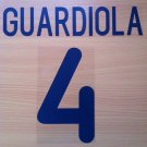 GUARDIOLA 4 BARCELONA AWAY 2001 2002 NAME NUMBER SET NAMESET KIT PRINT