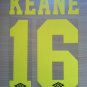 KEANE 16 MANCHESTER UNITED THIRD 1992 1996 NAME NUMBER SET NAMESET PRINT