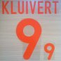 KLUIVERT 9 NETHERLANDS AWAY EURO 2000 NAME NUMBER SET NAMESET KIT PRINT HOLLAND