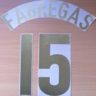 FABREGAS 15 ARSENAL HOME UCL 2005 2006 NAME NUMBER SET NAMESET KIT PRINT