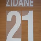 ZIDANE 21 JUVENTUS AWAY 2001 2002 NAME NUMBER SET NAMESET KIT PRINT CENTENARY