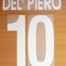 DEL PIERO 10 JUVENTUS AWAY 2001 2002 NAME NUMBER SET NAMESET KIT PRINT CENTENARY