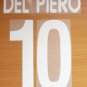 DEL PIERO 10 JUVENTUS AWAY 2001 2002 NAME NUMBER SET NAMESET KIT PRINT CENTENARY