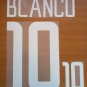 BLANCO 10 MEXICO HOME WORLD CUP 2002 NAME NUMBER SET NAMESET KIT PRINT RETRO