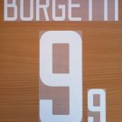BORGETTI 9 MEXICO HOME WORLD CUP 2002 NAME NUMBER SET NAMESET KIT PRINT RETRO