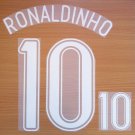 RONALDINHO 10 BRAZIL AWAY WORLD CUP GERMANY 2006 NAME NUMBER SET NAMESET PRINT
