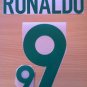RONALDO 9 BRAZIL HOME 2000 NAME NUMBER SET NAMESET KIT PRINT NUMBERING