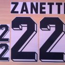 ZANETTI 22 ARGENTINA HOME WORLD CUP 1998 NAME NUMBER SET NAMESET KIT PRINT