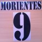 MORIENTES 9 REAL MADRID HOME 2001 2002 NAME NUMBER SET NAMESET KIT PRINT
