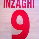 INZAGHI 9 JUVENTUS HOME 1998 1999 NAME NUMBER SET NAMESET KIT PRINT NUMBERING