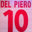 DEL PIERO 10 JUVENTUS HOME 1998 1999 NAME NUMBER SET NAMESET KIT PRINT NUMBERING