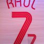 RAUL BLANCO 7 SPAIN AWAY WORLD CUP 2006 NAME NUMBER SET NAMESET KIT PRINT