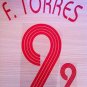 FERNANDO TORRES 9 SPAIN AWAY WORLD CUP 2006 NAME NUMBER SET NAMESET KIT PRINT