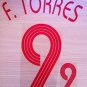 FERNANDO TORRES 9 SPAIN AWAY WORLD CUP 2006 NAME NUMBER SET NAMESET KIT PRINT