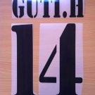 GUTI 14 REAL MADRID HOME 2001 2002 NAME NUMBER SET NAMESET KIT PRINT