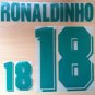RONALDINHO 18 BRAZIL HOME OLYMPIC GAMES 1996 NAME NUMBER SET NAMESET KIT PRINT