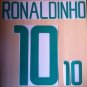 RONALDINHO 10 BRAZIL HOME WORLD CUP 2002 NAME NUMBER SET NAMESET KIT PRINT