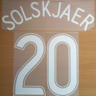 SOLSKJAER 20 MANCHESTER UNITED HOME UCL 2006 2007 NAME NUMBER SET NAMESET PRINT