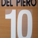 DEL PIERO 10 JUVENTUS HOME 2001 2002 NAME NUMBER SET NAMESET KIT PRINT CENTENARY