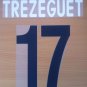 TREZEGUET 17 JUVENTUS HOME 2001 2002 NAME NUMBER SET NAMESET KIT PRINT CENTENARY