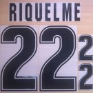 RIQUELME 22 ARGENTINA 1999 2001 NAME NUMBER SET NAMESET KIT PRINT NUMBERING