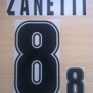 ZANETTI 8 ARGENTINA 1999 2001 NAME NUMBER SET NAMESET KIT PRINT NUMBERING