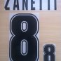 ZANETTI 8 ARGENTINA 1999 2001 NAME NUMBER SET NAMESET KIT PRINT NUMBERING
