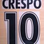 CRESPO 10 SS LAZIO HOME 2000 2002 NAME NUMBER SET NAMESET KIT PRINT NUMBERING