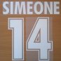 SIMEONE 14 SS LAZIO HOME 1998 2002 NAME NUMBER SET NAMESET KIT PRINT NUMBERING