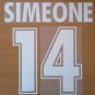 SIMEONE 14 SS LAZIO HOME 1998 2002 NAME NUMBER SET NAMESET KIT PRINT NUMBERING