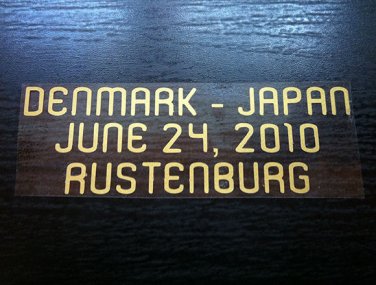MATCH DETAILS DENMARK VS JAPAN JUNE 24 WORLD CUP 2010 PRINT GOLD