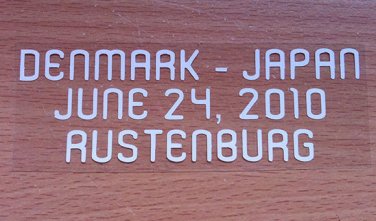 MATCH DETAILS DENMARK VS JAPAN JUNE 24 WORLD CUP 2010 PRINT WHITE