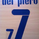 ALESSANDRO DEL PIERO 7 ITALY AWAY WC 2010 NAME NUMBER SET NAMESET KIT PRINT
