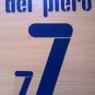 ALESSANDRO DEL PIERO 7 ITALY AWAY WC 2010 NAME NUMBER SET NAMESET KIT PRINT