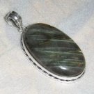 17 Gms Sterling 925 Silver & Natural LABRADORITE  Artisan Pendant DTP-1006LT1