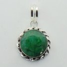 Dainty Piece of Art Handmade EMERALD 925 Silver Jewelry Pendant P-1101L5