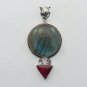 Wonderful  925 Silver Jewelry Pendant  With RUBY Labradorite  P-1100L5