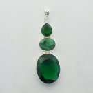 Beautiful Emerald Green Quartz  Sterling  Silver Jewelry  Pendant DTP-1094LT5